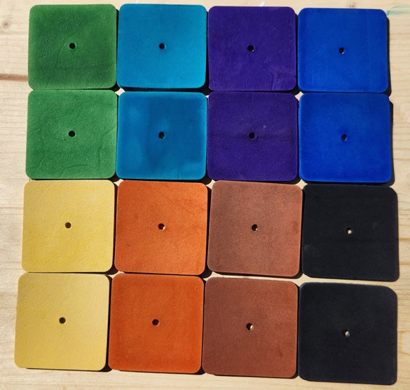 Leather Scent Articles Multi Color 6 Units Board Working