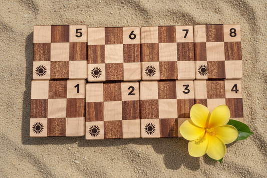 Single Bar Scent Article 7 Units Checker Board Curly Maple and Mahogany