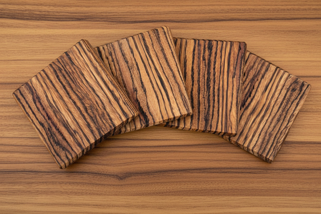 Zebrawood Coasters